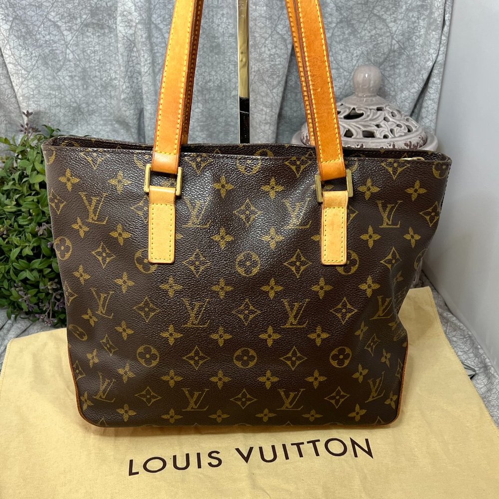 Authentic Louis Vuitton Cabas Piano Monogram Canvas Bag